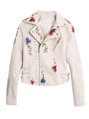 Faux Leather Jacket beige