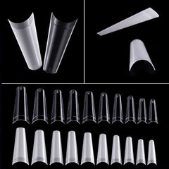 French Coffin False Nails Natural Transparent Press On Nail Art Manicure Beauty Gift