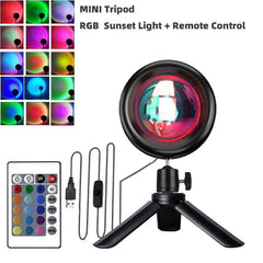 Sunset Lamp Projector 180 Degree Rotation Projection LED Night Light for Home / Photography