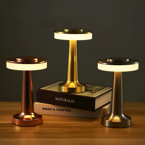 Wireless Portable Table Lamp Touch Control Dimmable 3 Brightness Levels Home Decor Bedroom Gift