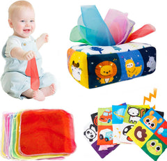 Montessori Tissue Box Toy Baby Magic Educational Learning Activity Sensory Skill Kids Gift