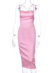 midi dress light pink