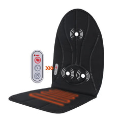 Electric Back Massager Cushion Vibration Heat Car Home Office Chair Seat Comfort Relief