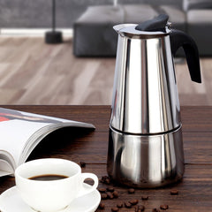 Portable Espresso Coffee Pot Mocha Stove Latte Filter Camping Home Kitchen Brewing Tool