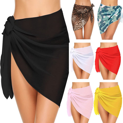 Sarong Bikini Wrap Skirt Women Short Swimsuit Cover Up Casual Beach Vacation Summer Fashion