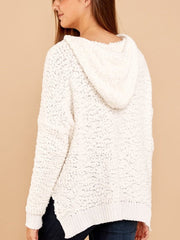Hooded Knit Sweater Women Casual Loose Pullover Warm Cozy Winter Fashion Top