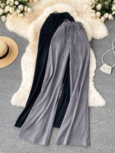 High Elastic Waist Wide Leg Women Long Pants