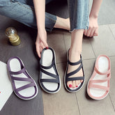 Women's Summer Sandals Slides Flat Low Heel Slippers Casual Beach Outdoor Sandals