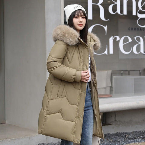 Hooded Drawstring Coat Women Loose Casual Warm Winter Outerwear Fashion Jacket