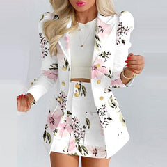 Slim Short Mini Dress Set Women 2-Piece Casual Elegant Club Party Fashion Dress