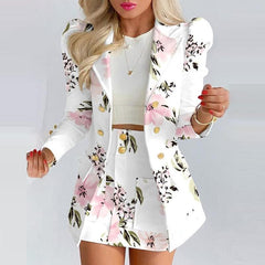 Slim Short Mini Dress Set Women 2-Piece Casual Elegant Club Party Fashion Dress