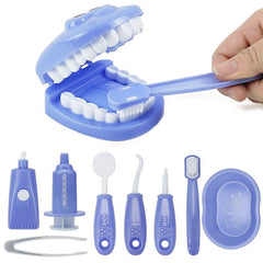 Dentist Toy Set Kids 9-Piece Montessori Educational Tooth Model Dental Play Tool Learning Gift
