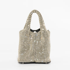 Rhinestone Mesh Crossbody Bag Women Shiny Sparkly Elegant Party Casual Fashion Handbag