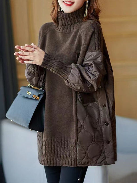Turtleneck Sweater Women Long Sleeve Korean Fashion Loose Pullover Casual Winter Fashion Top