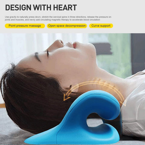 Neck Massage Pillow Shoulder Cervical Traction Cushion Headache Muscle Knot Tension Relief Device