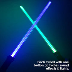 LED Lightsaber Toy Kids Light Sword Sound Effects Color Changing Outdoor Play Gift