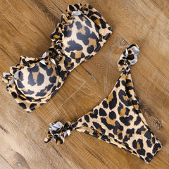 Push Up Bikini Set Women Soft 2-Piece Padded Bathing Suit Beach Vacation Summer Swimwear