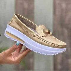 platform loafers beige