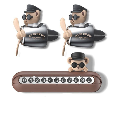Teddy Bear Car Air Freshener Cute Hanging Fragrance Auto Interior Accessory Gift