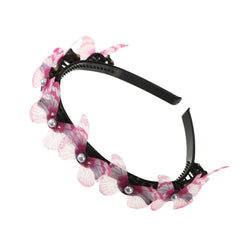 Pearl Headband Women Non-Slip Hoop Claw Clip Elegant Casual Everyday Fashion Hair Accessory