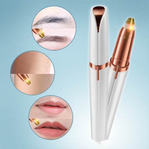 Electric Eyebrow Trimmer Women Face Hair Removal Rechargeable Beauty Grooming Tool Gift