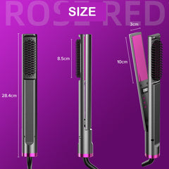 3 in 1 Hair Straightener and Curler Dual Voltage Anti-Scalding Device