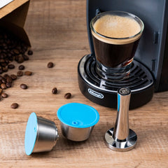Reusable Dolce Gusto Capsules Stainless Steel Refillable Silicone Cover Coffee Kitchen Tool
