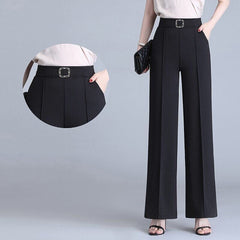 High Waist Wide Leg Dress Pants Women Oversized Loose Office Casual Spring Summer 4XL Fashion