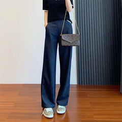 Wide Leg Jeans Women Vintage Casual Slim Fit Baggy Versatile Long Denim Fashion Trousers