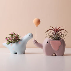 Elephant Dinosaur Flower Pot Cute Home Decor Plant Pot Indoor Outdoor Decoration Gift