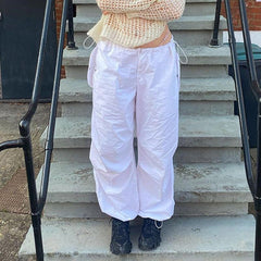 wide leg pants white