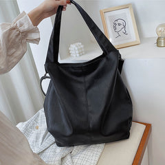 Large Soft Vegan Leather Tote Bag Shoulder Bag Women's Hobo Bag
