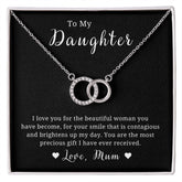 Daughter Gift, from Mom to Daughter Necklace, Daughter Birthday gift, with Message Card: I Love you…