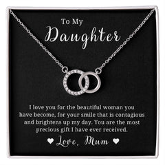 Daughter Gift, from Mom to Daughter Necklace, Daughter Birthday gift, with Message Card: I Love you…