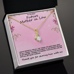 Mother of the Groom Necklace Gift From Bride Elegant Wedding Jewelry Keepsake