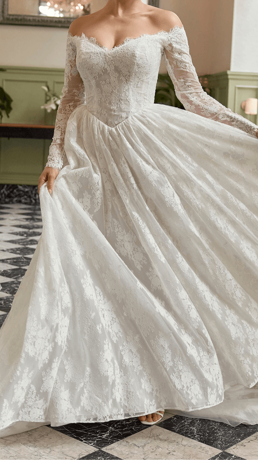 white wedding dress