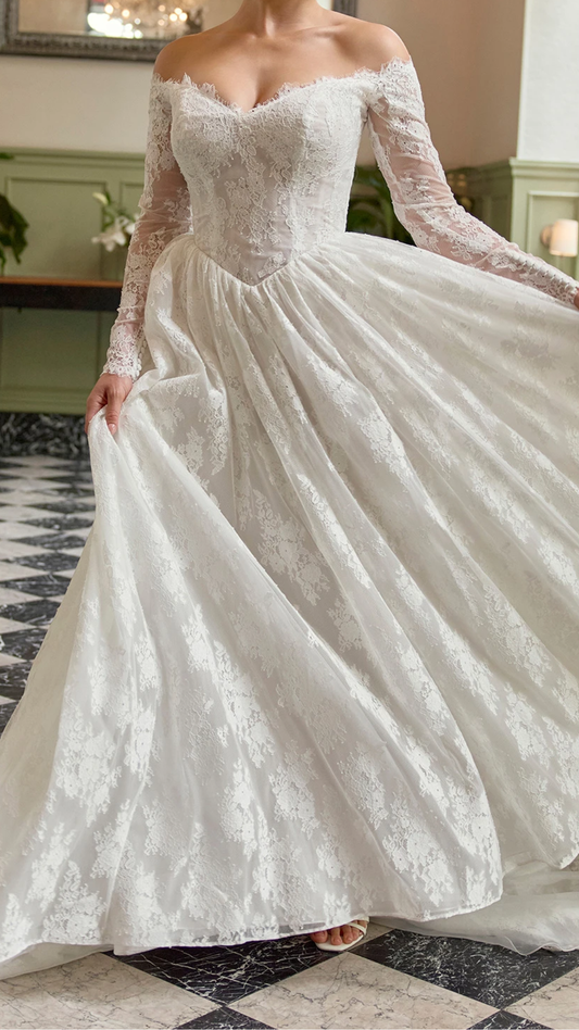 white wedding dress