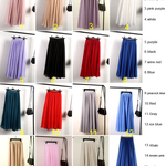 Women's Boho 3-Layer Chiffon Long Skirt High Waist Non-Transparent Maxi Skirts