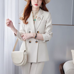 Women's Blazer And Trouser 2-Piece Set Office Business Set