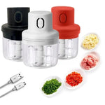 Mini Electric Food Processor 250ml Cordless Rechargeable Shredder Kitchen Small Appliance