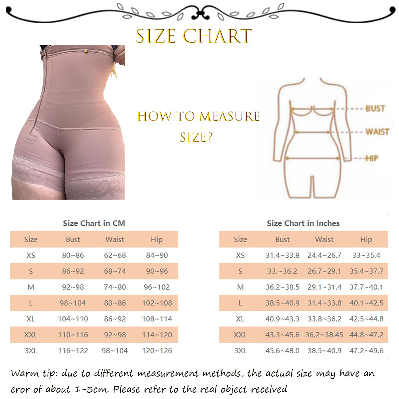 Body Shaper Side Zipper Bodysuit Tummy Control Underwear Compression Waist Trainer Postpartum Shapewear