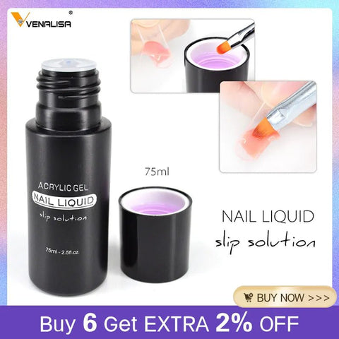 Nail Gel Liquid Acrylic Soak Off UV LED Extension Brush Tip Polish Manicure Slip Solution Tool