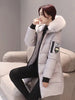 Faux Fur Hooded Parka Women Warm Windproof Padded Open Front Winter Casual Outerwear Fashion