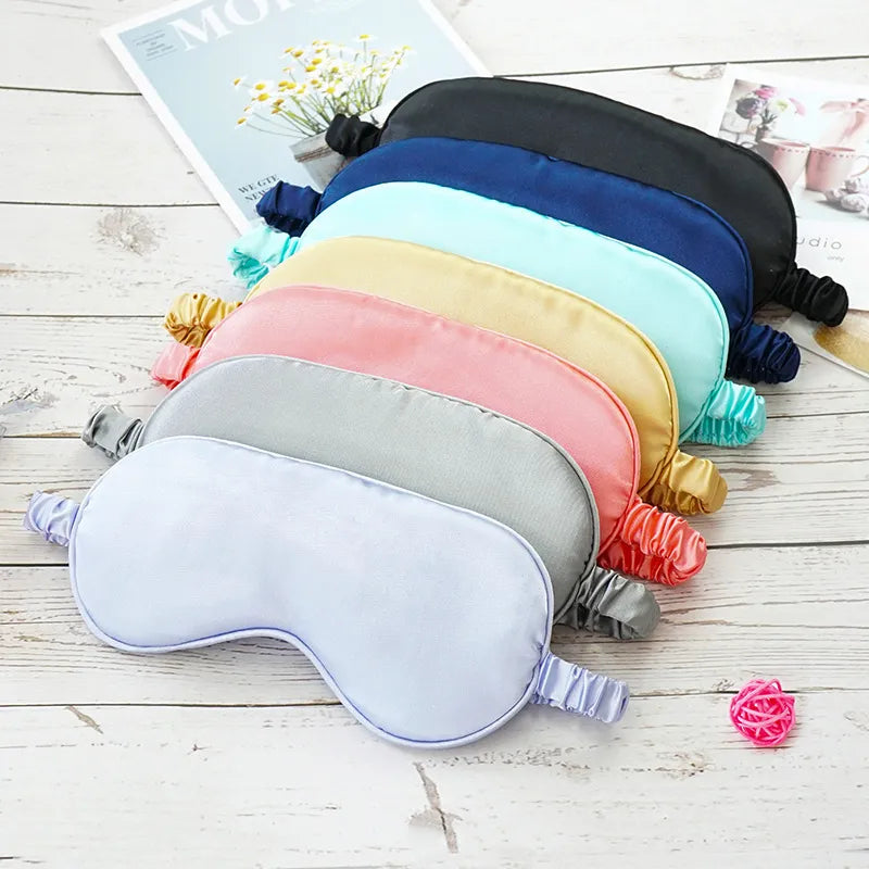 Silk Eye/Sleeping Mask Soft Padded Sleep Blindfold Eye Mask Nice Gift Idea