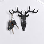 Vintage Deer Head Antlers Wall Hanging Hook for Hanging Clothes Hat Scarf Keys Deer Horns Hanging Rack Wall Decoration