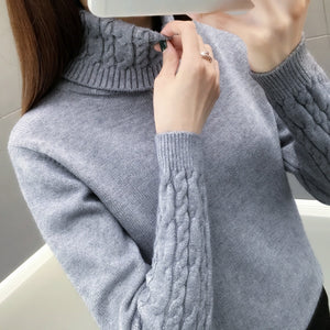 Turtleneck Pullovers Long Sleeve Sweater