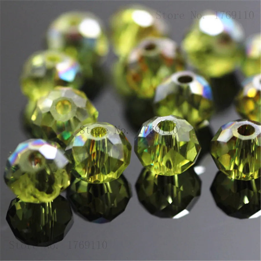 Crystal Glass Beads DIY For Making Bracelets Necklaces Loose Spacer Round Beads for Jewelry Making 50 Pack 125 Pack