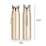 Stainless Steel Thermos with Cat Ears Design Thermocup Insulated Tumbler Vacuum Flask Thermos Coffee Mug Travel Bottle
