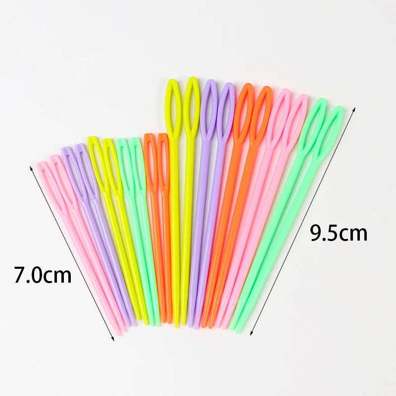 20-Pack Multicolor Plastic Sewing Knitting Needles For Crafts Clothing Shoes DIY Knitting Needles Cusp Crochet Hooks