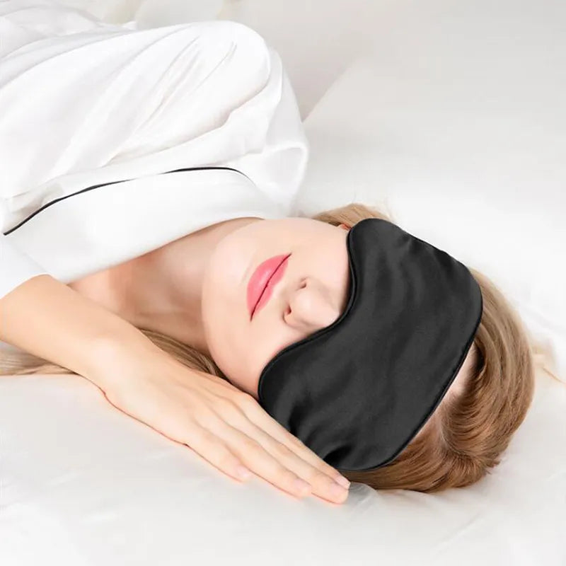 Silk Eye/Sleeping Mask Soft Padded Sleep Blindfold Eye Mask Nice Gift Idea
